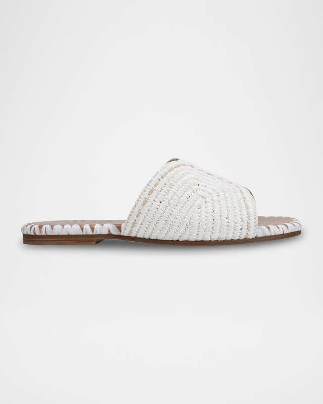 Nottie Multi Woven Flat Slide Sandals